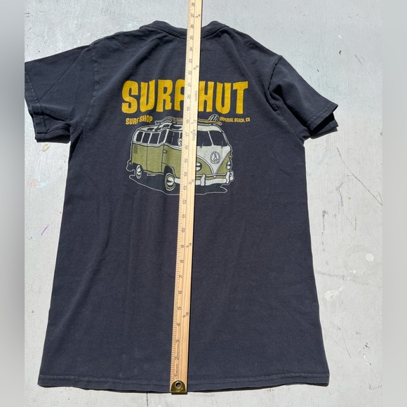 Men's Surf Hut T-Shirt Black Spell-Out NO SIZE Imperial Beach SD Shred Ocean Wax - Picture 10 of 11